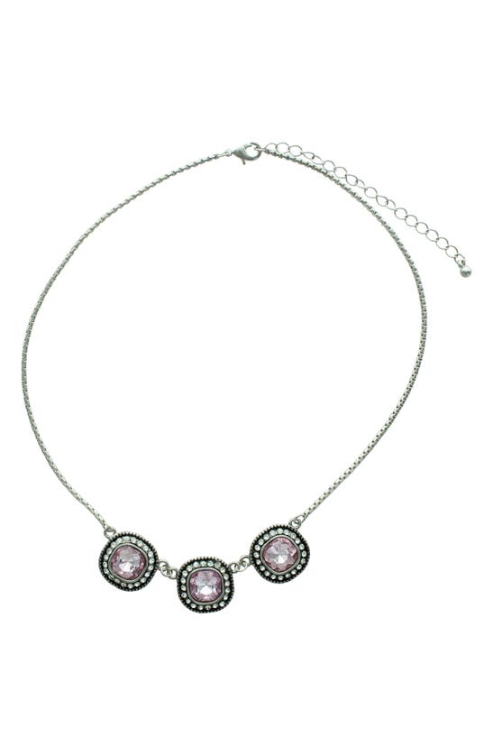 Shop Olivia Welles Nan Stone Station Necklace In Purple
