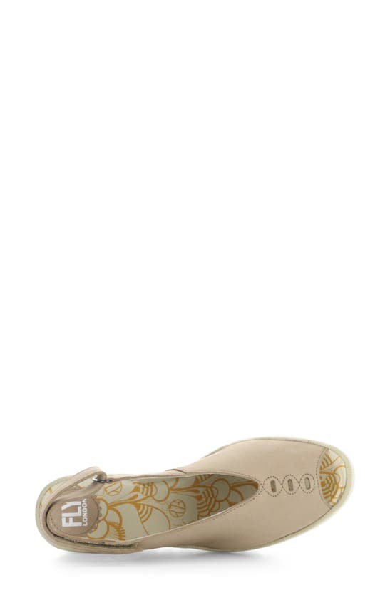 Shop Fly London Yeay Peep Toe Sandal In Taupe Cupido