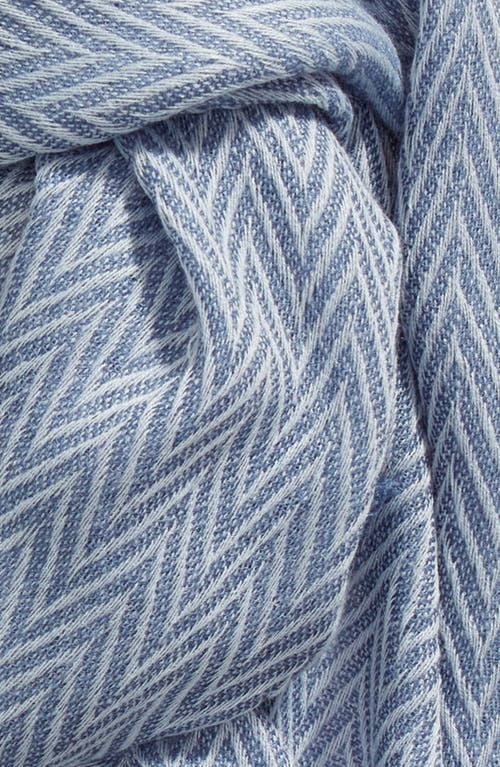 Shop Treasure & Bond Herringbone Burlap Scarf In Blue Bijou Combo