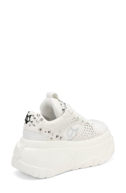 Shop Naked Wolfe Fantasy Platform Sneaker In White Diamond