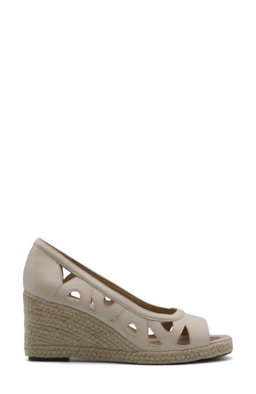 Adrienne Vittadini Brea Cut Out Espadrille Wedge Sandal In Ecru