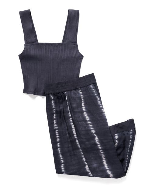 Adore Me Evi Tank & Pant Set In Tie Dye Grey