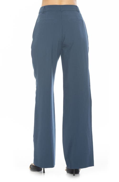 Alexia Admor Ellie Pleated Wide Leg Pants In Navy