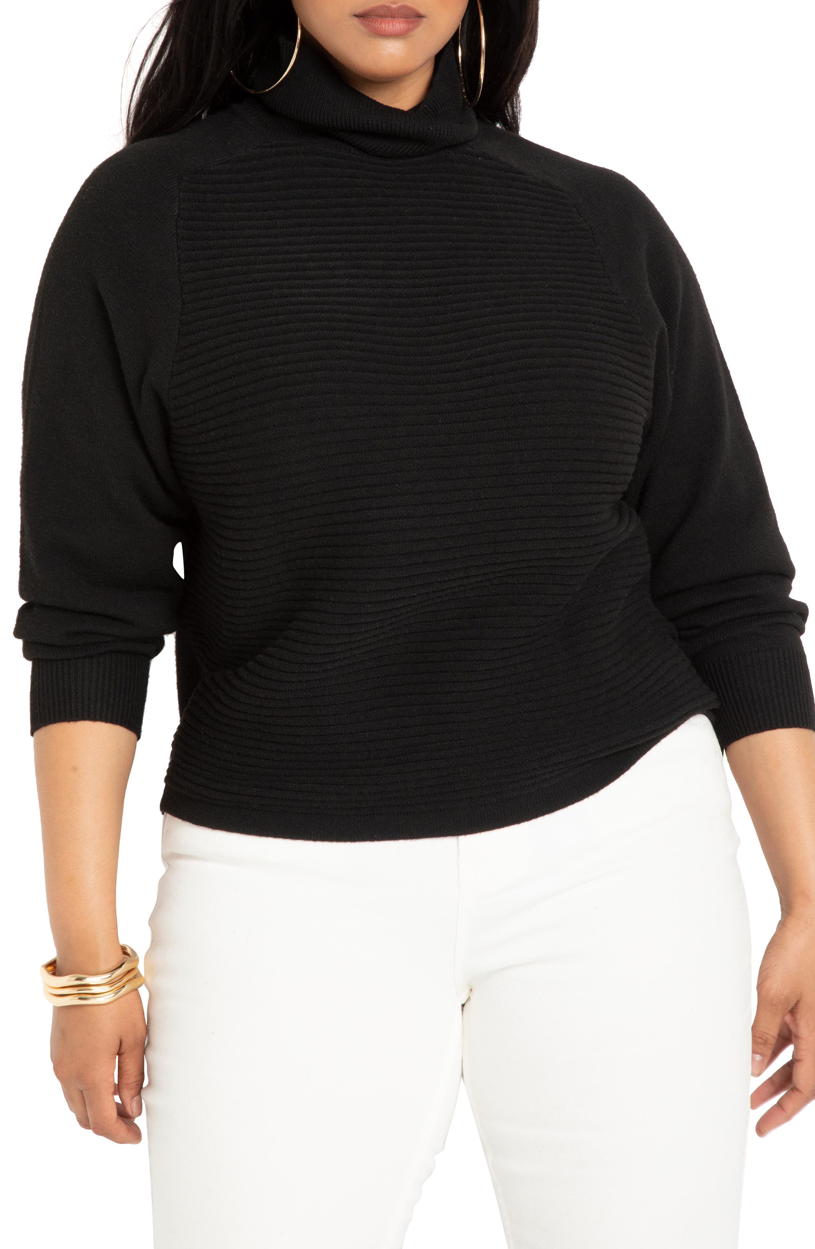 ELOQUII Relaxed Turtleneck Sweater 