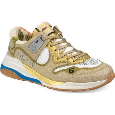 Gucci Ultrapace Glitter Sneaker, Metallic