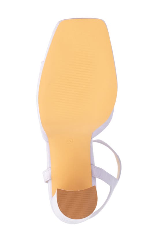 Fashion To Figure Hilari Croc Embossed Platform Heeled Sandal In Lavender