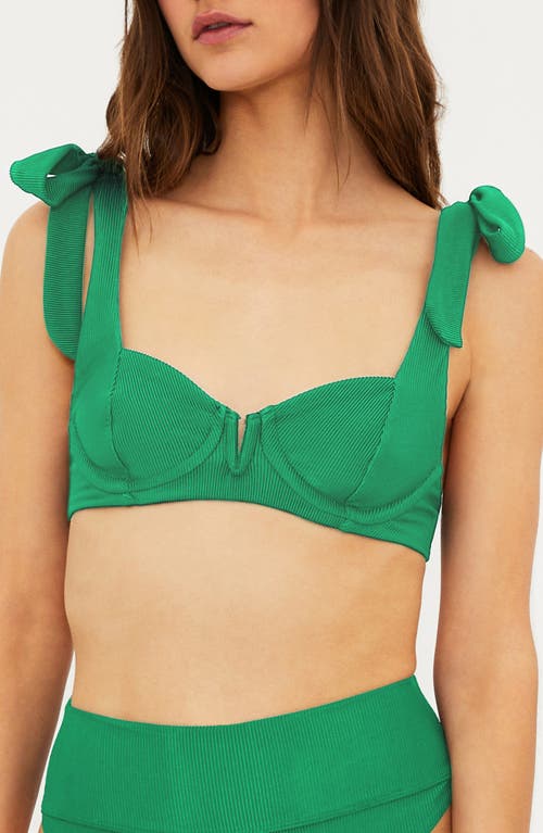 Beach Riot Blair Underwire Bikini Top In Green