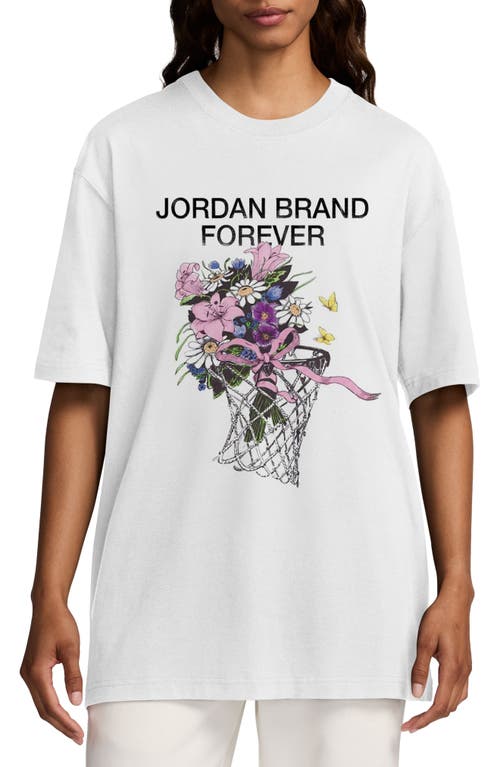 JORDAN JORDAN OVERSIZE FLORAL GRAPHIC T-SHIRT 