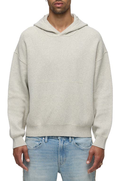 Shop Hudson Jeans Cotton & Cashmere Double Knit Hoodie In Oatmeal