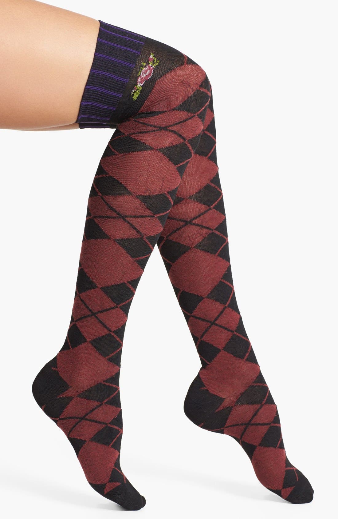 over the knee argyle socks