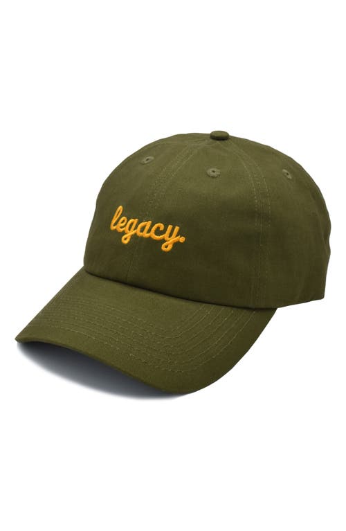A Life Well Dressed Legacy Statement Baseball Cap in Forest/Gold