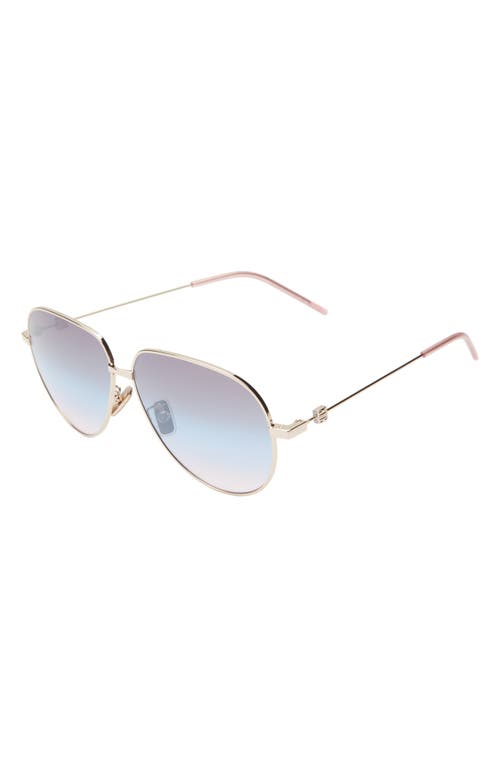Givenchy Gv Speed Gradient Pilot Sunglasses In Gold/gradient Mirror Violet