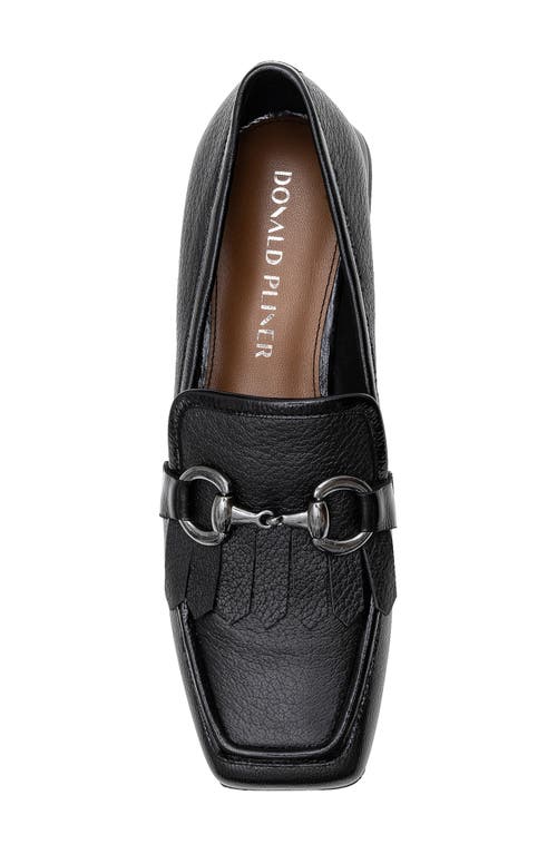 Shop Donald Pliner Kiltie Fringe Square Moc Toe Loafer In Black