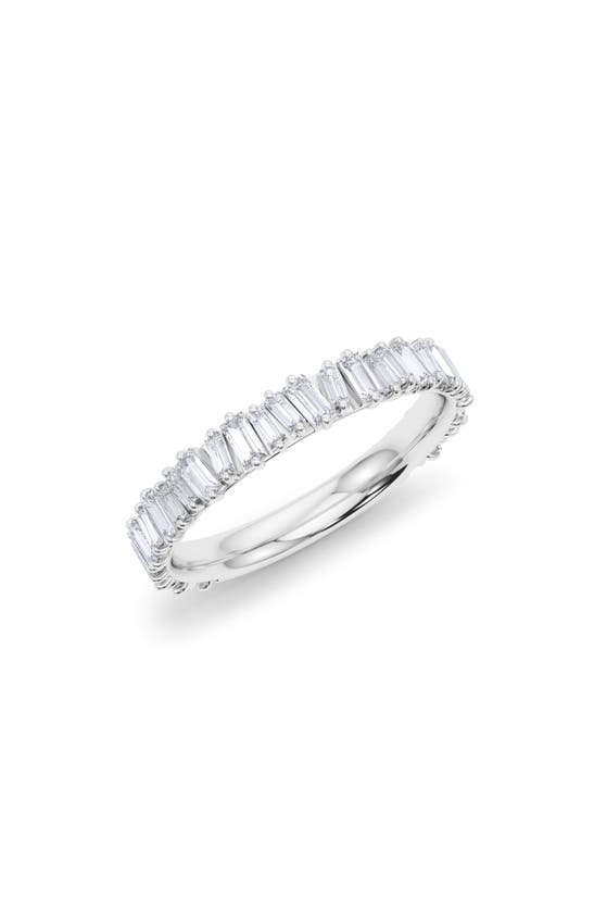 Shop Hautecarat Lab Created Baguette Diamond Band Ring In 18k White Gold