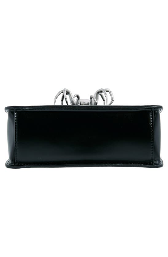 Shop Puppets And Puppets Small Spider Faux Leather Handbag In Black