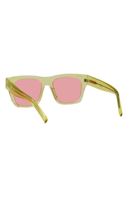 Shop Givenchy Gv Day Lector 52mm Square Sunglasses In Shiny Yellow/violet