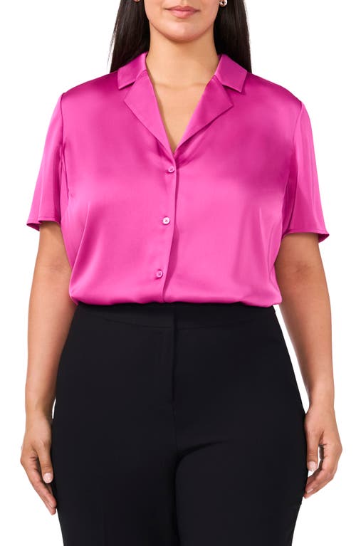 halogen(r) Solid Satin Camp Shirt at Nordstrom,