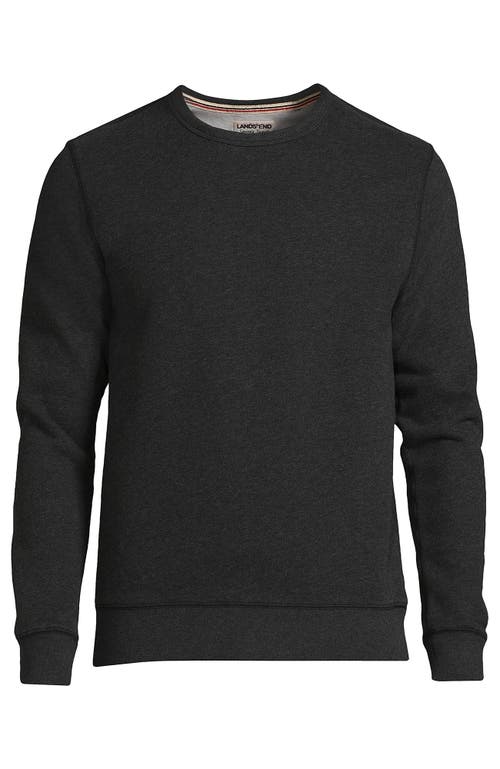 Shop Lands' End Long Sleeve Serious Sweats Crewneck Sweatshirt In Dark Charcoal Heather