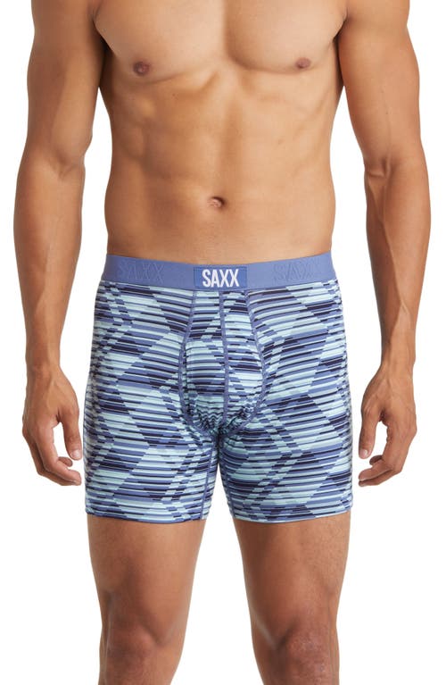Saxx Ultra Super Soft 2-pack Relaxed Fit Boxer Briefs In Dazed Argyle/navy