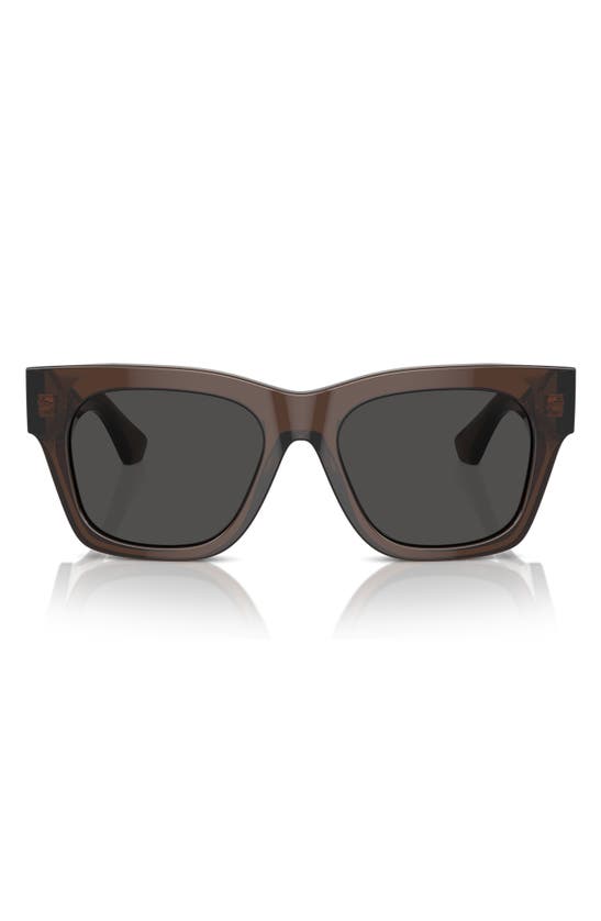Burberry Elevated Check 52mm Square Sunglasses In Brown