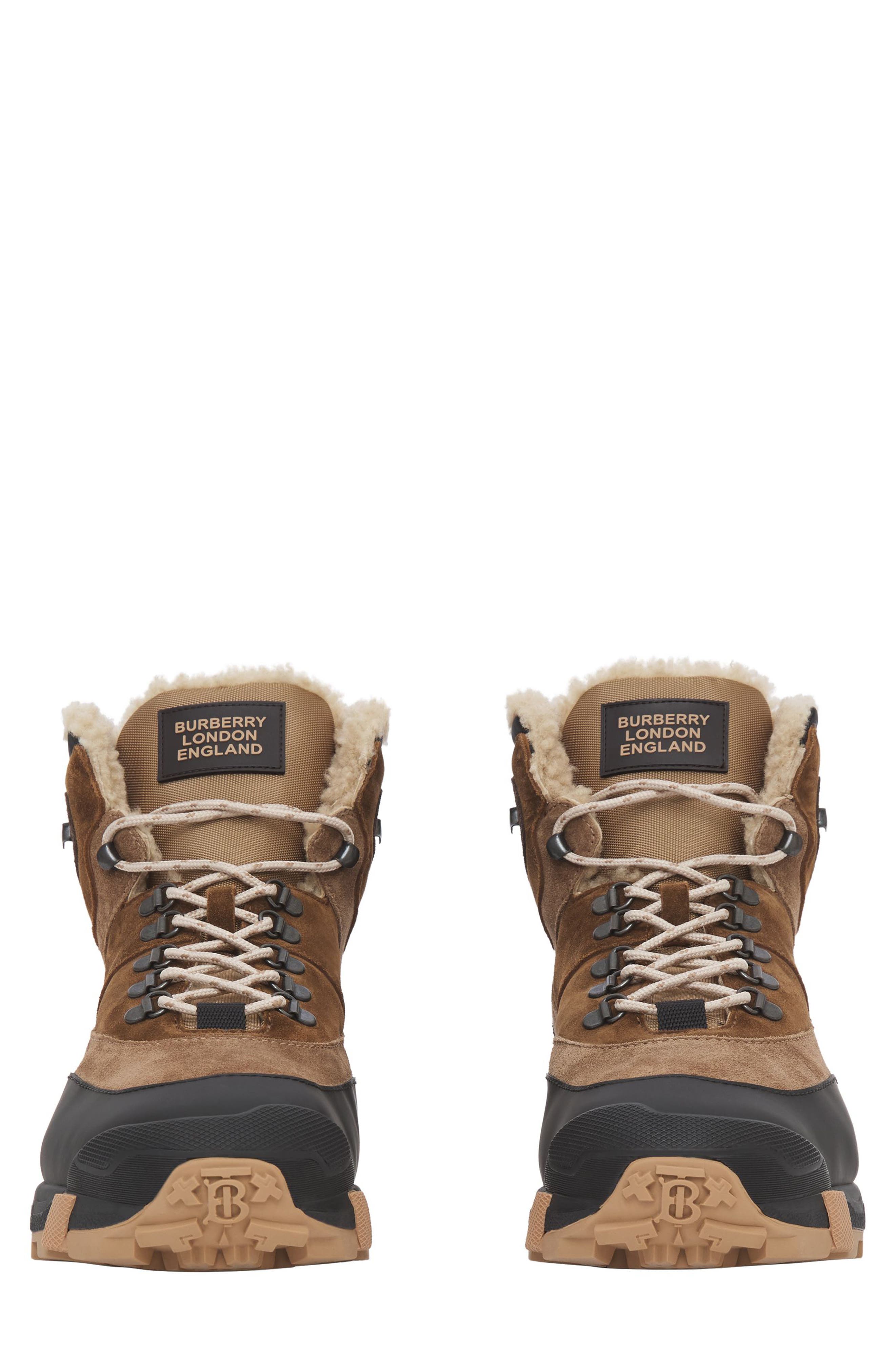 shearling lined hiking boots