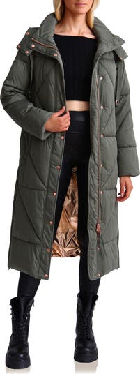 Avec les filles hooded best sale maxi coat