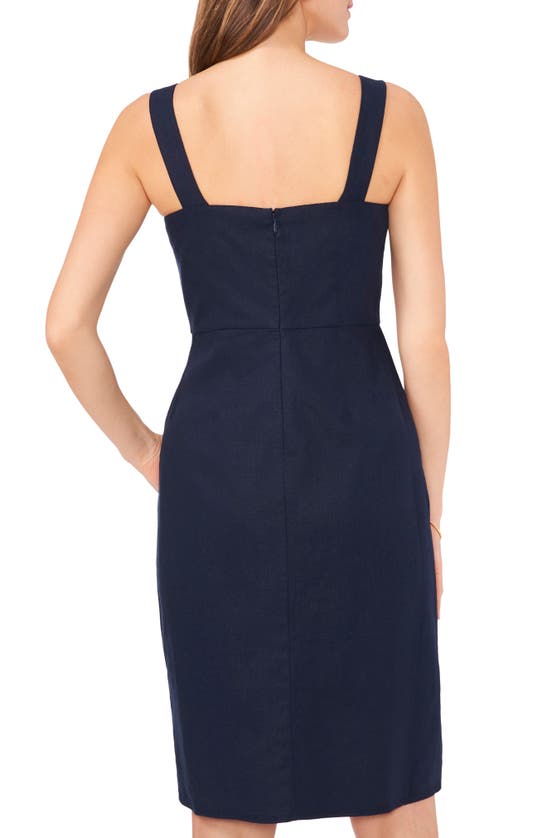 Shop Halogen Square Neck Sheath Dress In Classic Navy Blue