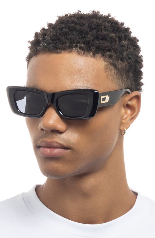 Shop Le Specs Dopamine 50mm Rectangular Sunglasses In Black