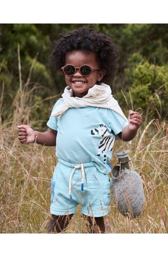 Shop Mon Coeur Recycled Cotton & Cotton Graphic T-shirt In Sterling Blue Zebra