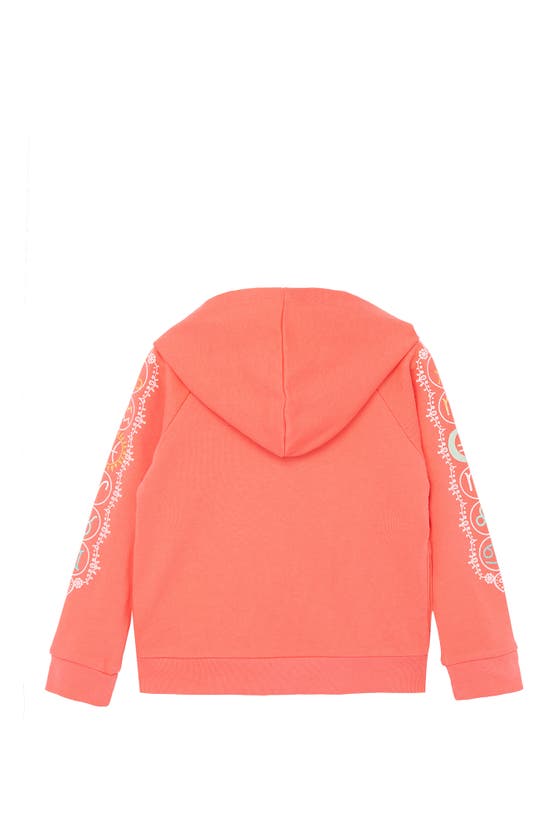 Peek Aren't You Curious Kids' Live By The Sun Graphic Hoodie In Coral