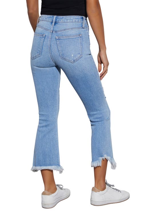 Vici Collection Keanu Ripped Crop Flare Jeans In Light Wash