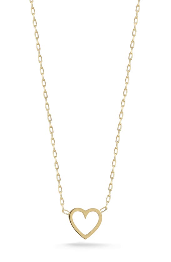 Ember Fine Jewelry 14k Yellow Gold Open Heart Pendant Necklace In 14k Gold