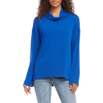 Karen Kane Cowl Neck Pullover, Blue