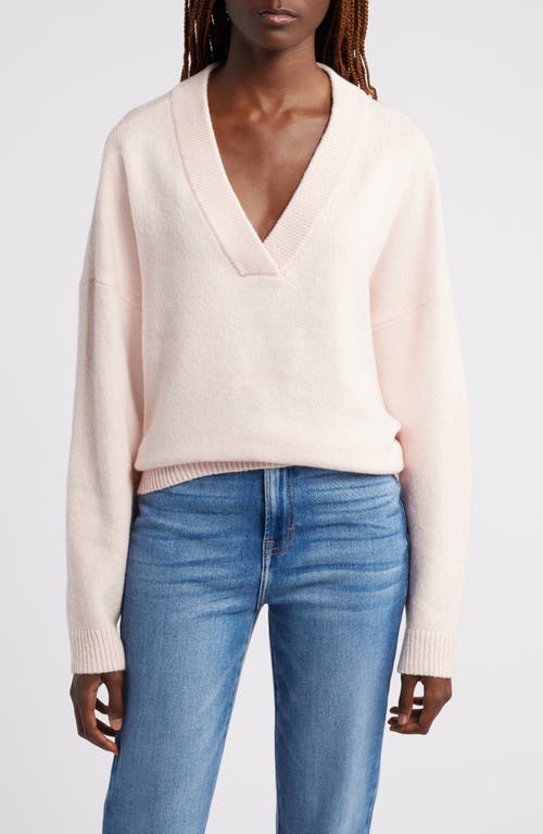 Shop Treasure & Bond Oversize V-neck Sweater In Pink Sepia