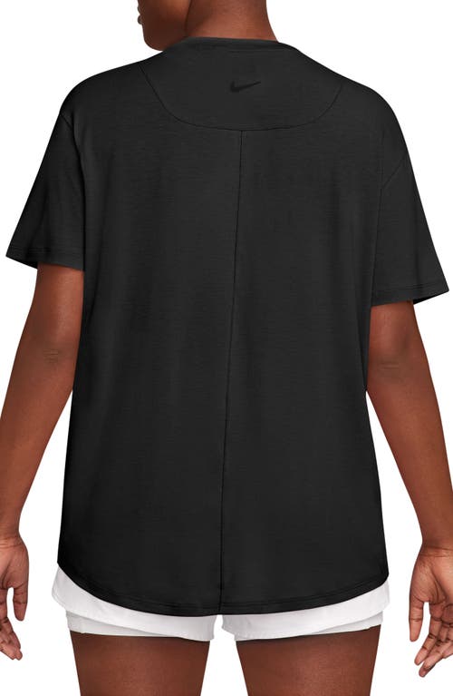 Nike Women's One Relaxed Dri-fit Short-sleeve Top In Black/black