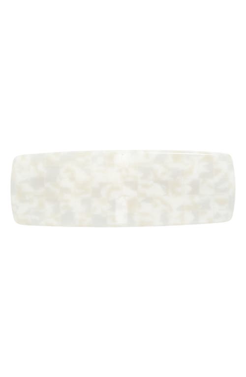 france luxe Vivienne Marbled Rectangle Barrette in Coconut Milk at Nordstrom