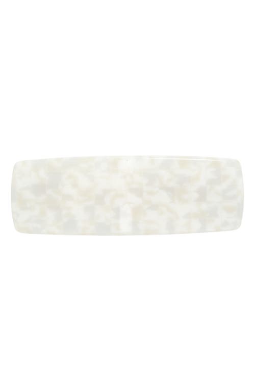 Vivienne Marbled Rectangle Barrette in Coconut Milk