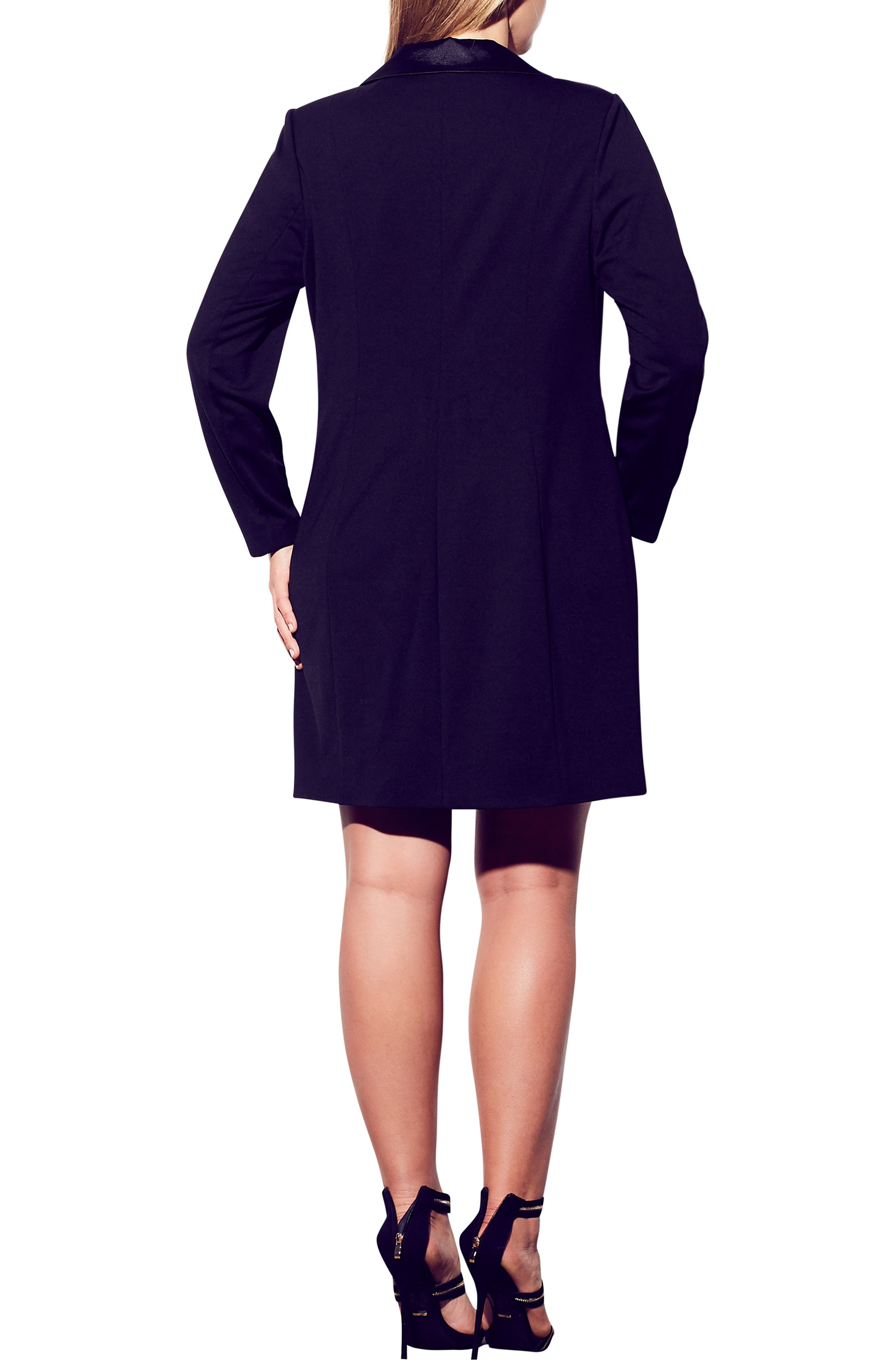 CITY CHIC,
                                        Tuxedo Dress,
                                        Alternate thumbnail 2, color,
                                        BLACK