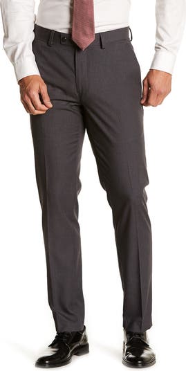 Men's Charcoal Diamond Weave Formal Trousers
