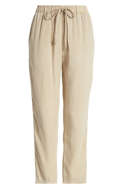 Shop Caslonr Caslon(r) Drawstring Crop Pants In Tan Oxford