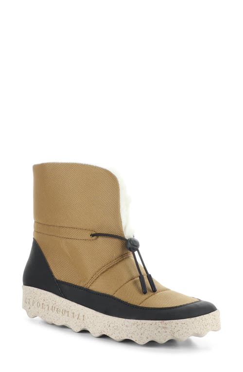 Shop Asportuguesas By Fly London Coat Faux Fur Lined Duck Boot In Brown Gravity/faux Fur