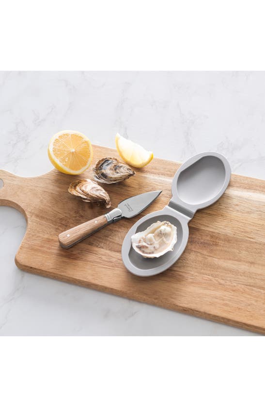 French Home Oyster Shucker & Holder In Wood