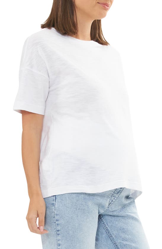 Shop Ripe Maternity Claud Maternity T-shirt In White