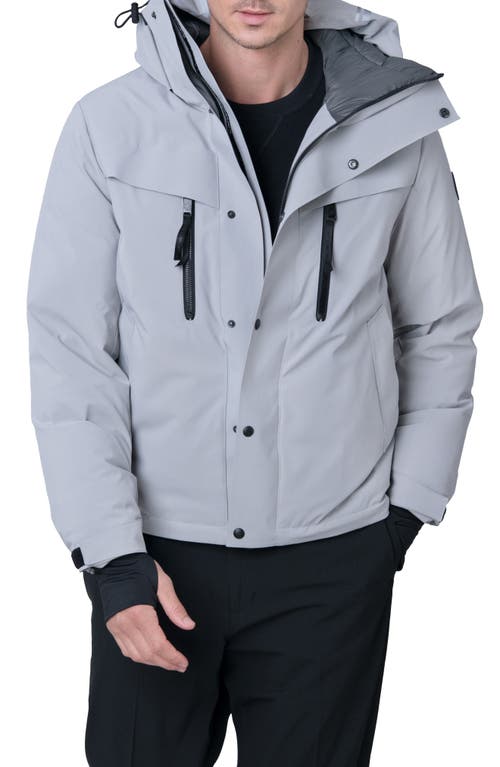 The Recycled Planet Company Norwalk Water Repellent Recycled Down Parka in Light Grey