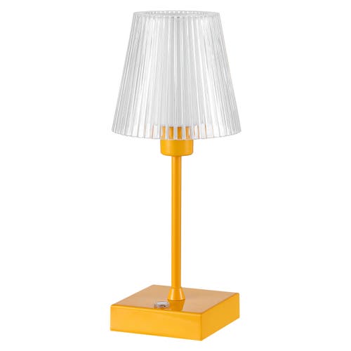 Jonathan Y Oscar Modern Industrial Rechargeable/cordless Iron/acrylic Integrated Portable Led Table In Orange