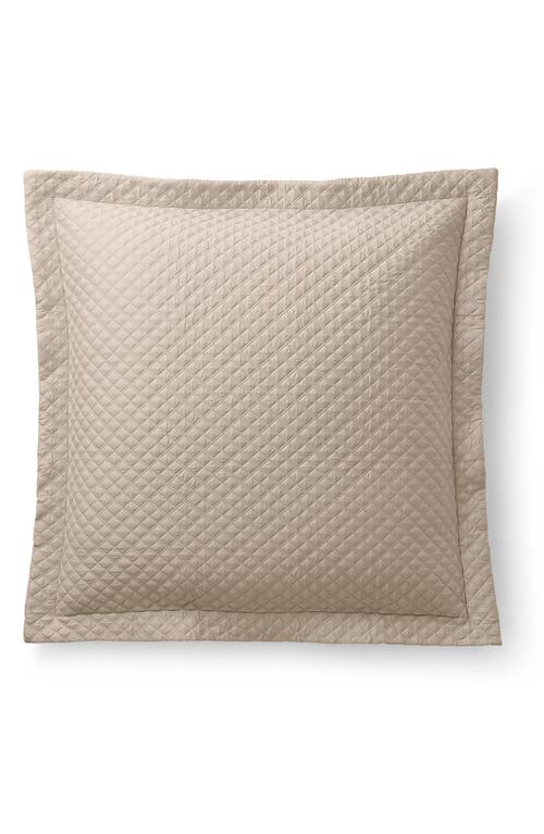 Shop Ralph Lauren Argyle Quilted Organic Cotton Sateen Sham In Coastal Sand