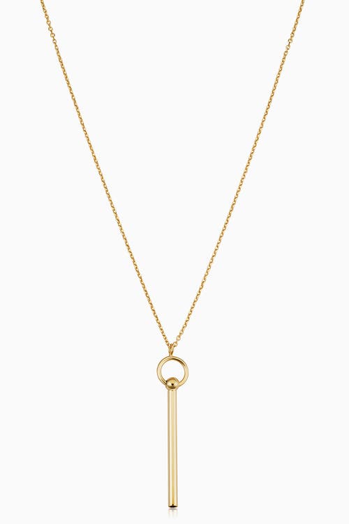 Oradina 14k Yellow Solid Gold Villa Pendant Necklace In Yellow Gold