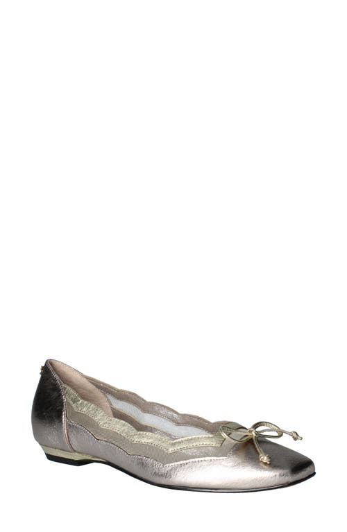 J. Reneé Codda Cutout Ballet Flat In Metallic