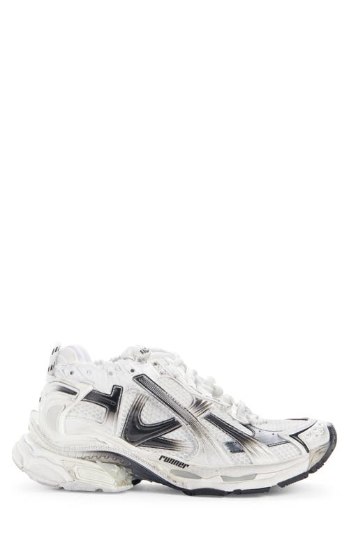 Shop Balenciaga Runner Sneaker In White/black