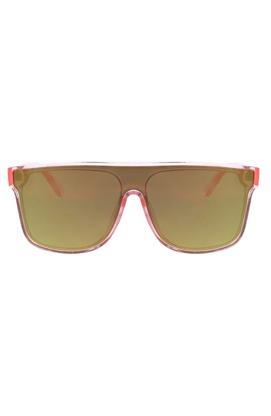Hurley Flat Top Shield 130mm Sunglasses In Pink